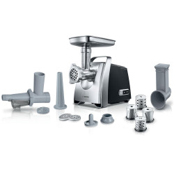 Mașină de tocat carne Bosch MFW68660, 2200W, atașament pentru roșii și cârnați, invers, 4,3 kg/min, Inox