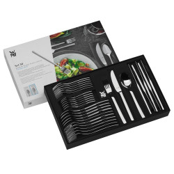 WMF Merit Protect 30-Piece Cutlery Set, Cromargan Protect, Scratch and Wear Resistance, 18/10 Stainless Steel, Matte Silver