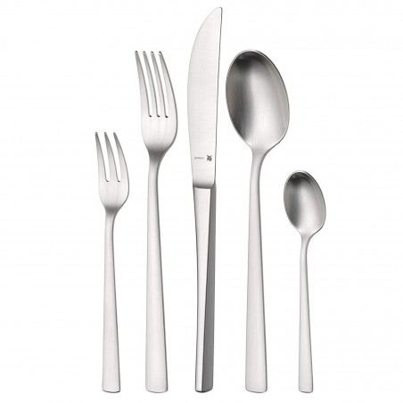WMF Corvo 30-Piece Cutlery Set, Cromargan protect, Mirror-polished and hand-polished, 18/10 Stainless Steel, Silver