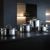 Комплект тенджери WMF Provence Plus 5, 9 части, Неръждаема стомана 18/10, Многослойно TransTherm дъно, Индукция, Сребрист