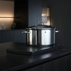 Σετ κατσαρόλες WMF Provence Plus 5, 9 μέρη, Ανοξείδωτο ατσάλι 18/10, Πάτος TransTherm πολλαπλών στρώσεων, Επαγωγή, Ασημί