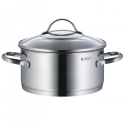 Комплект тенджери WMF Provence Plus 5, 9 части, Неръждаема стомана 18/10, Многослойно TransTherm дъно, Индукция, Сребрист