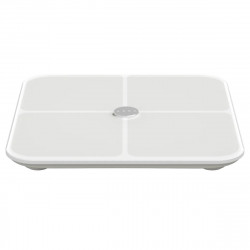 Смарт кантар AENO ABS0001S, До 180 кг, 11 профила, 15 показателя, ИТМ, LED, Закалено ITO стъкло, Бял