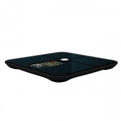 Cantar inteligent AENO ABS0002S, Pana la 180 kg, 11 profile, 16 indicatori, IMC, LED, Sticlă ITO, Negru