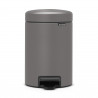 Кош за смет с педал Brabantia NewIcon 3L, Mineral Concrete Grey