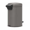 Кош за смет с педал Brabantia NewIcon 3L, Mineral Concrete Grey