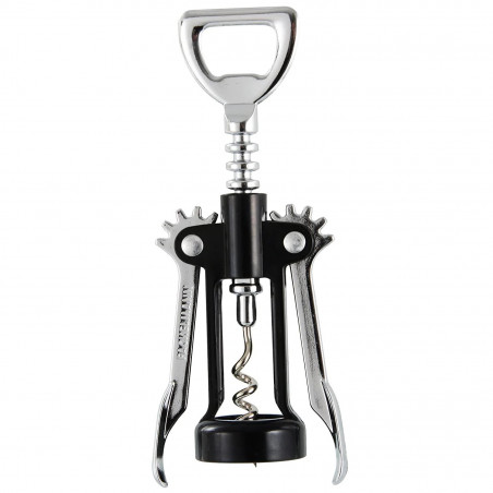 Tirbuson Fackelmann 49781, 16 cm, 2in1, Parghie, Bere si vin, Negru/Argintiu