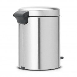 Brabantia NewIcon 649016 Pedal Bin, 5 L, Soft-Close, Non-Slip Base, Fingerprint-Resistant, Stainless Steel/Matte