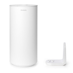 Χαρτοθήκη τουαλέτας Brabantia MindSet Mineral 1005677, Διπλό, Επιδαπέδια ή επιτοίχια τοποθέτηση, Φινίρισμα Mineral, Λευκό