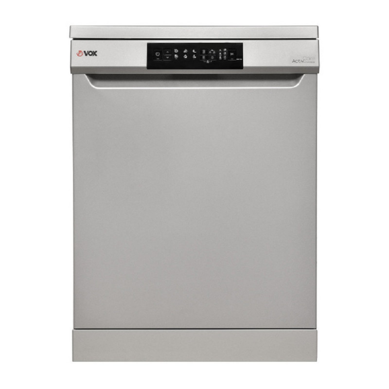 Πλυντήριο πιάτων VOX LC 12A15-BIXE, Κατηγορία E, ρυθμίσεις 12 θέσεων, 6 προγράμματα, Ενδείξεις αλατιού και λαμπρυντικού, Γκρι