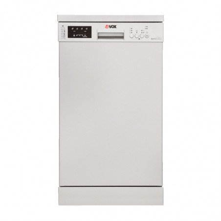 VOX LC 4745 IXE Dishwasher, Energy Class E, 10 place settings, 7 programs, Salt and rinse aid indicators, White/Gray