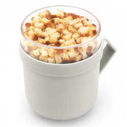 Κύπελλο σούπας με καπάκι Brabantia Make&Take 1006295, 600+180 ml, Καπάκι με βίδα, χωρίς BPA, Γκρι