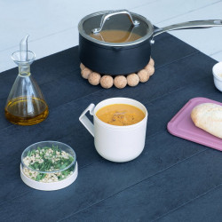 Brabantia Make&Take Soup Bowl with Lid 1006295, 600+180 ml, Screw-on Lid, BPA-Free, Gray
