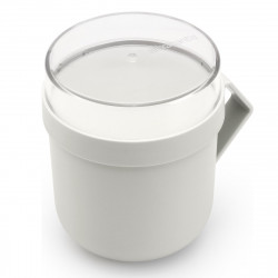 Чаша за супа с капак Brabantia Make&Take 1006295, 600+180 мл, Винтов капак, Без BPA, Сив