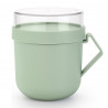 Ceasca pentru supa cu capac Brabantia Make&Take 1006294, 600+180 ml, Capac cu infiletare, Fara BPA, Verde