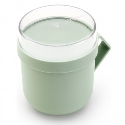 Brabantia Make&Take Soup Bowl with Lid 1006294, 600+180 ml, Screw-on Lid, BPA-Free, Green