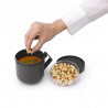 Brabantia Make&Take Soup Bowl with Lid 1006293, 600+180 ml, Screw-on Lid, BPA-Free, Dark Gray
