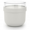 Brabantia Make&Take Breakfast Bowl 1006298, 500+180 ml, Screw-on Lid, BPA-Free, Gray