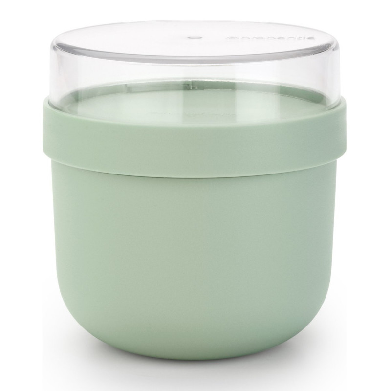 Bol alimentar mic dejun Brabantia Make&Take 1006297, 500+180 ml, Capac cu infiletare, Fara BPA, Verde