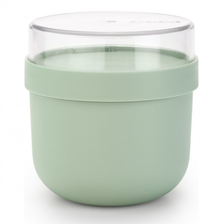 Brabantia Make&Take Breakfast Bowl 1006297, 500+180 ml, Screw-on Lid, BPA-Free, Green