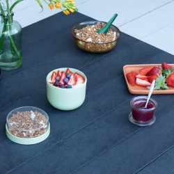 Brabantia Make&Take Breakfast Bowl 1006297, 500+180 ml, Screw-on Lid, BPA-Free, Green