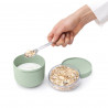 Brabantia Make&Take Breakfast Bowl 1006297, 500+180 ml, Screw-on Lid, BPA-Free, Green