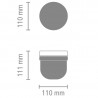 Cupa alimentara Brabantia Make&Take 1006296, 500+180 ml, Inchidere cu filet, fFara BPA, Gri închis