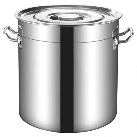 Rosberg R51211C50 Pot with Lid, 98 L, 50 x 50 cm, Stainless Steel