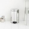 Brabantia NewIcon 649033 Pedal Bin, 12 L, Soft-Close, Non-Slip Base, Metal Inner Bin, Stainless Steel
