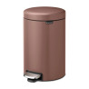 Κάδος με πεντάλ Brabantia NewIcon 1008845, 12 L, Ομαλό κλείσιμο, Αντιολισθητική βάση, Σατινέ φινίρισμα, Καφέ