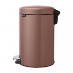 Cos de gunoi cu pedala Brabantia NewIcon 1008845, 12 L, Inchidere lina, Baza antiderapanta, Finisaj satinat, Maro