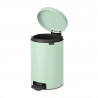 Brabantia NewIcon 1008843 Pedal Bin, 12 L, Soft-Close, Non-Slip Base, Light Green