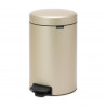 Brabantia NewIcon 1003201 Pedal Bin, 12 L, Soft-Close, Non-Slip Base, Metallic Gold