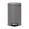 Кош за смет с педал Brabantia NewIcon 12L, Mineral Concrete Grey