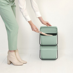 Κάδος διαχωρισμού απορριμμάτων Brabantia Sort&Go 1006311, 20 l, Στοιβαζόμενο, Ανοιχτό πράσινο