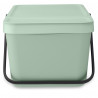 Brabantia Sort&Go 1006311 Recycling Bin, 20 L, Stackable, Light Green