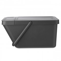Cos depozitare sau reciclare Brabantia Sort&Go 1006310, 20 L, 22,5x45x28 cm, Stivuibil, Plastic, Gri închis
