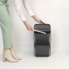 Brabantia Sort&Go 1006310 Recycling Bin, 20 L, Stackable, Dark Gray