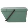 Brabantia Sort&Go 1006309 Recycling Bin, 20 L, Stackable, Dark Green