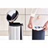 Cos de gunoi cu pedala Brabantia NewIcon 649031, 12 L, Inchidere lina, Baza antiderapanta, Rezistent la amprente, Inox