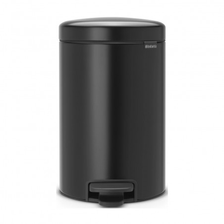 Brabantia NewIcon 649029 Pedal Bin, 12 L, Soft-Close, Non-Slip Base, Black