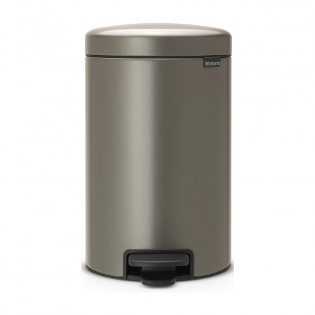 Brabantia NewIcon 649027 Pedal Bin, 12 L, Soft-Close, Non-Slip Base, Gray