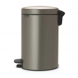 Brabantia NewIcon 649027 Pedal Bin, 12 L, Soft-Close, Non-Slip Base, Gray