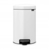 Brabantia NewIcon 649019 Pedal Bin, 12 L, Soft-Close, Non-Slip Base, White