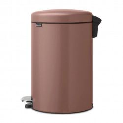 Κάδος με πεντάλ Brabantia NewIcon 1008849, 20 l, Ομαλό κλείσιμο, Αντιολισθητική βάση, Σατινέ φινίρισμα, Καφέ