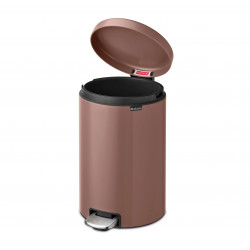 Кош за боклук с педал Brabantia NewIcon 1008849, 20 л, Плавно затваряне, Противоплъзгаща основа, Сатенено покритие, Кафяв