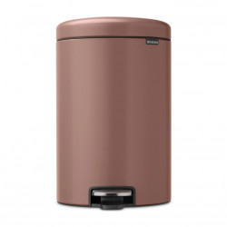 Κάδος με πεντάλ Brabantia NewIcon 1008849, 20 l, Ομαλό κλείσιμο, Αντιολισθητική βάση, Σατινέ φινίρισμα, Καφέ