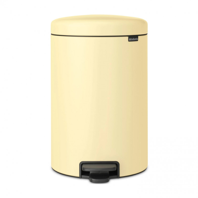 Brabantia NewIcon 1008848 Pedal Bin, 20 L, Soft-Close, Non-Slip Base, Yellow