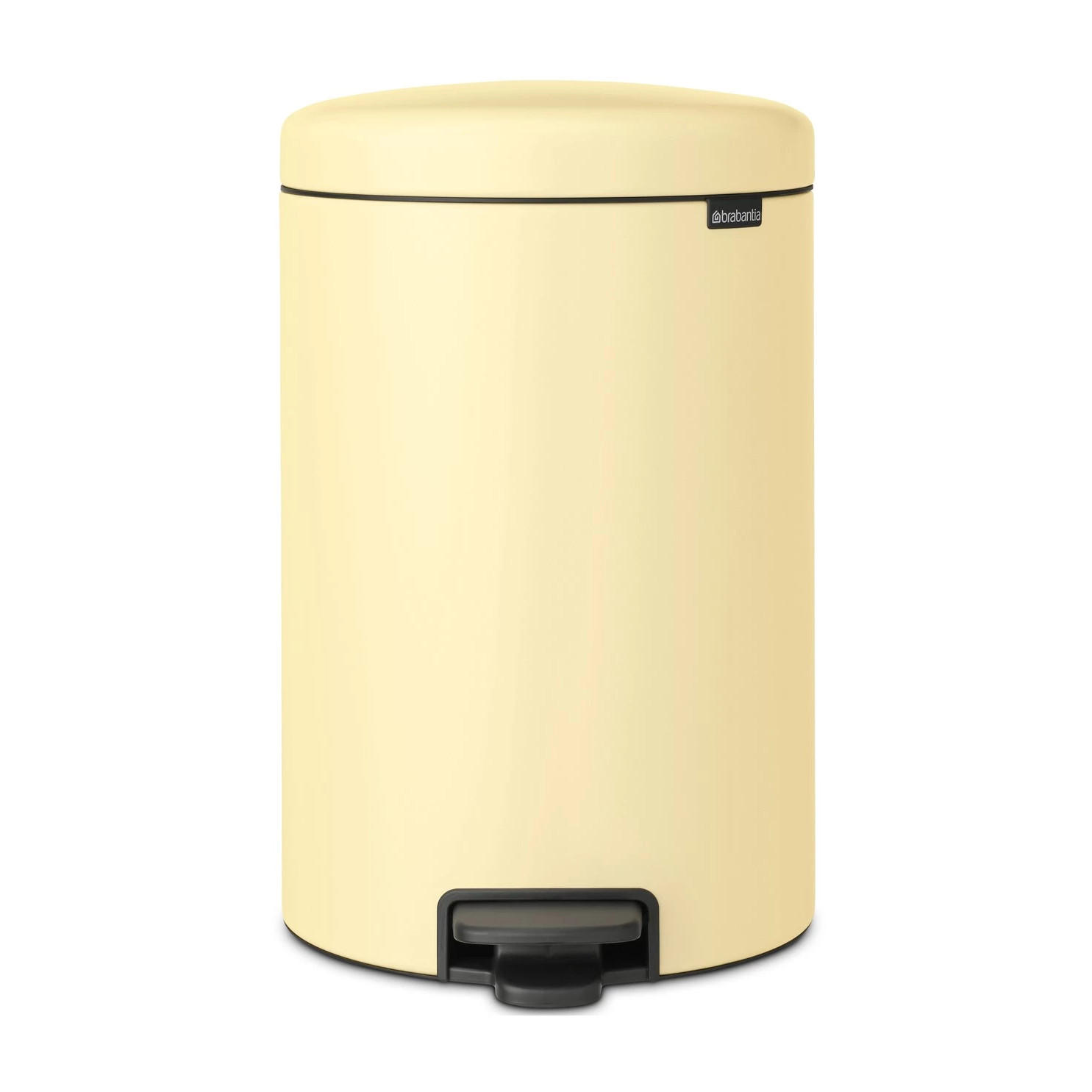 Кош за боклук с педал Brabantia NewIcon 1008848, 20 л, Плавно затваряне, Противоплъзгаща основа, Жълт