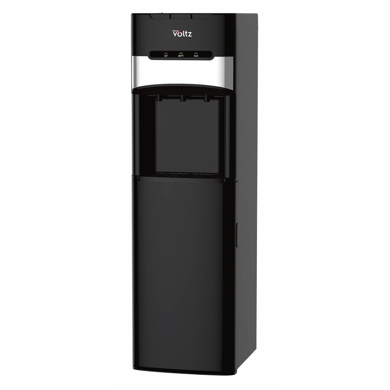 Диспенсър за вода с долно зареждане Oliver Voltz OV51449E, 500W/85W, 10-90 C, Компресорен, Топла вода 5л/час, Студена вода 2л/час, Бял